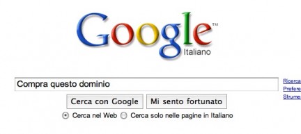 Google ricerca domini