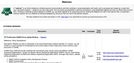 ICANN webinar