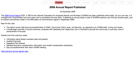Report ICANN
