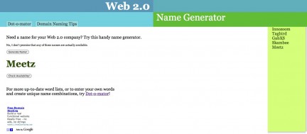 web 2.0 name generator