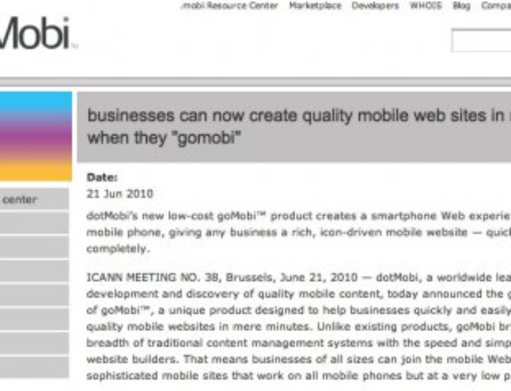 goMobi: la piattaforma per i contenuti mobile aggiunge nuove funzionalità