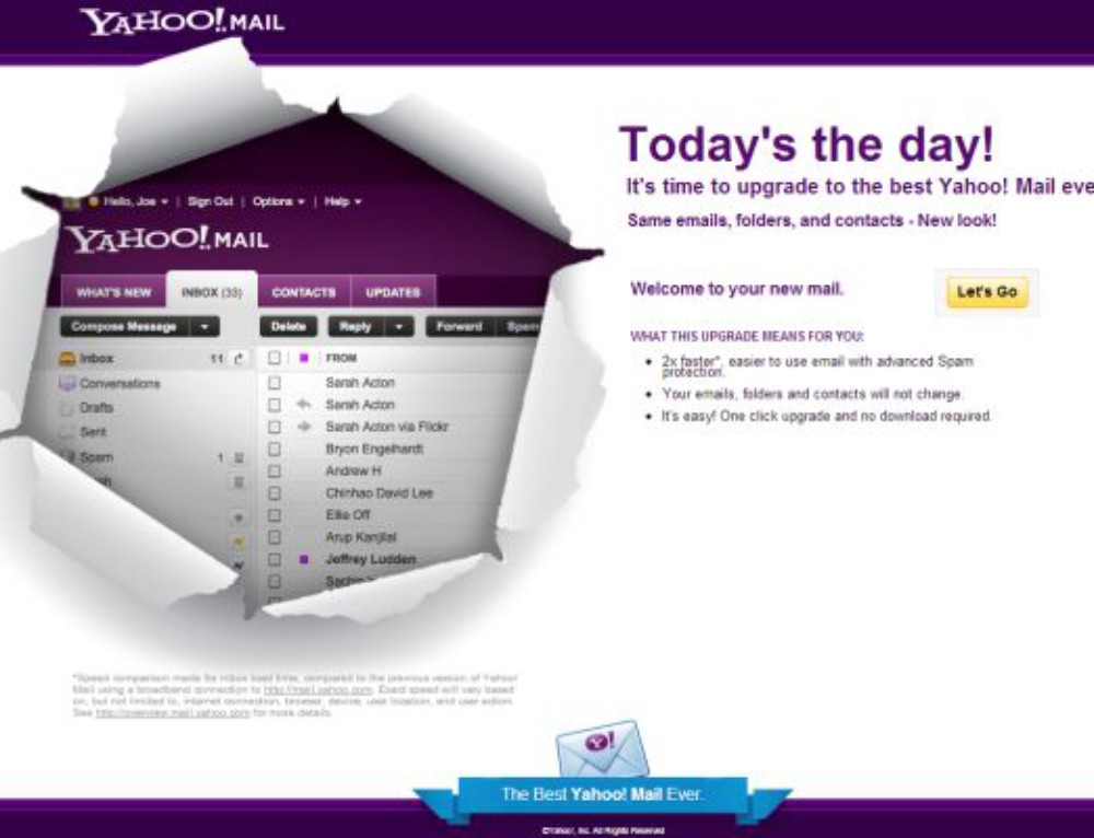 Solo il 25% dei dipendenti di Yahoo usano Yahoo Mail